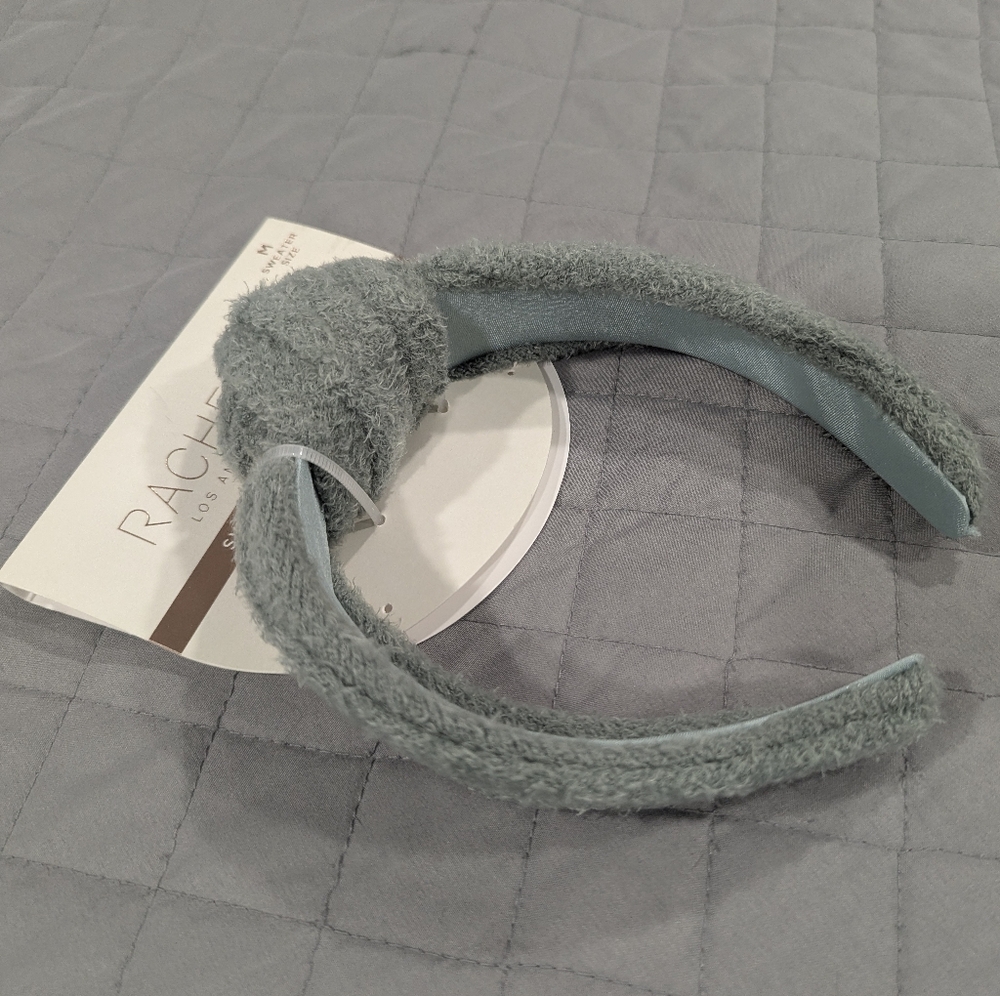 Rachel Zoe Soft Fuzzy Green Knot Hairband